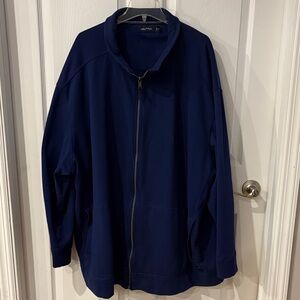 Nautica Dark Blue 5XL Zip Up Sweatshirt Jacket with pockets